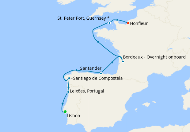 Cruise Itinerary Map