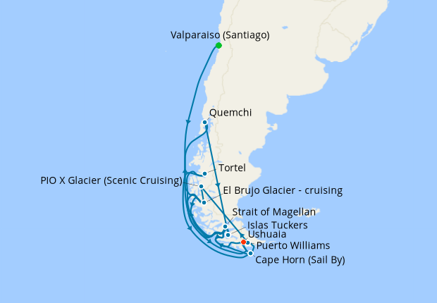 Cruise Itinerary Map