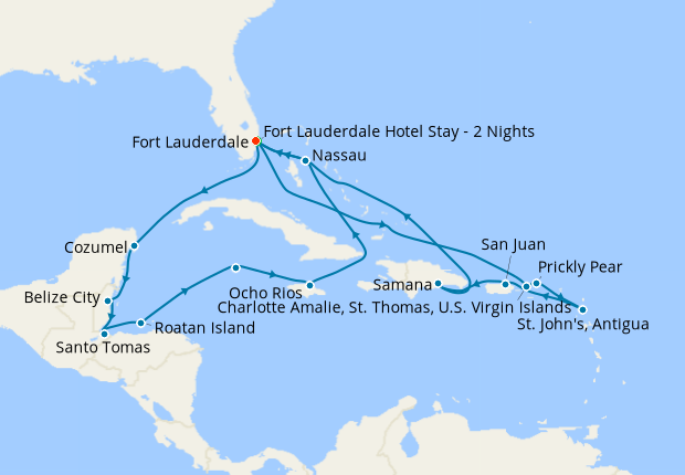 Cruise Itinerary Map