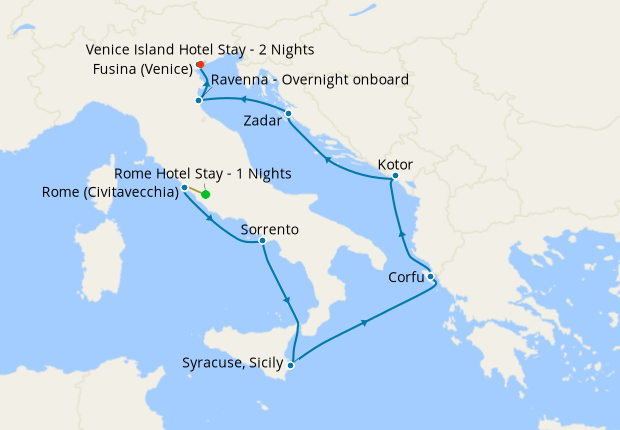 Cruise Itinerary Map