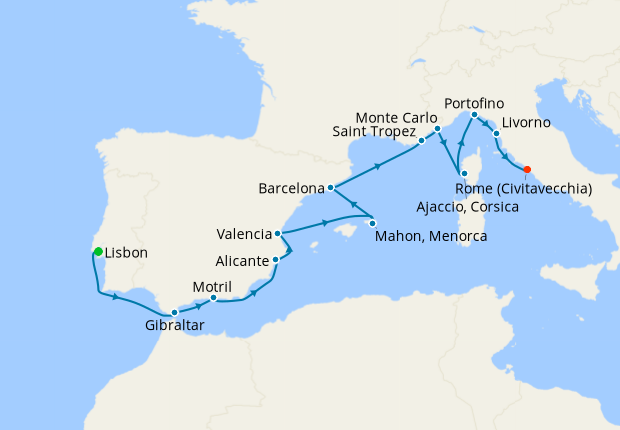 Cruise Itinerary Map