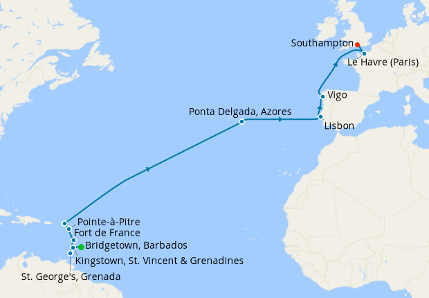 Cruise Itinerary Map