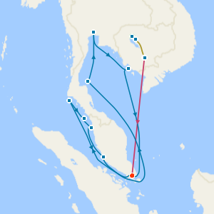 Siem Reap, Angkor Wat, Killing Fields with Malaysia & Thailand Cruise from Singapore