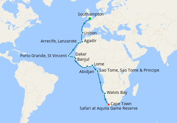 Cruise Itinerary Map