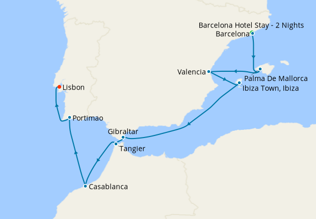 Cruise Itinerary Map