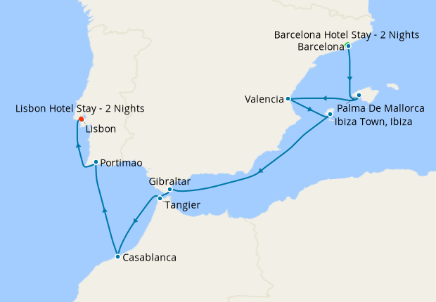 Cruise Itinerary Map