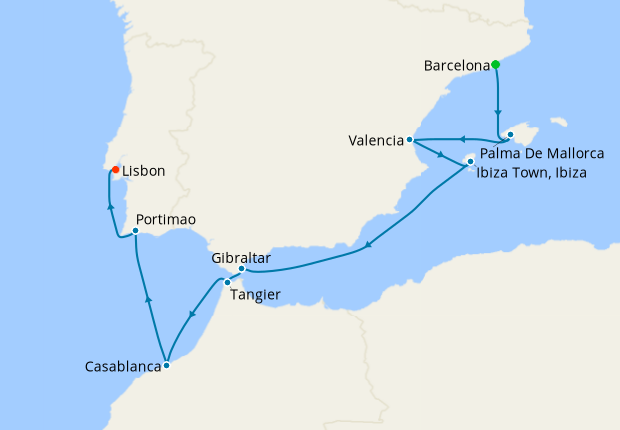 Cruise Itinerary Map
