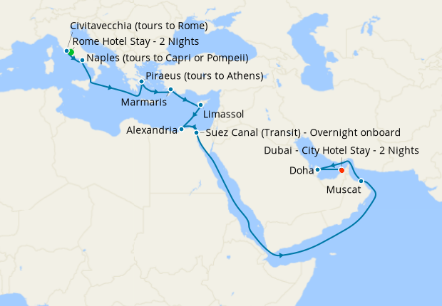 Cruise Itinerary Map