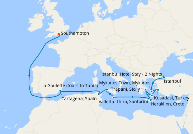 Cruise Itinerary Map