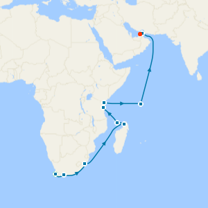 Indian Ocean from Cape Town to Dubai with 1 Night Stay