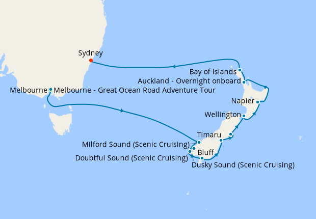 Cruise Itinerary Map