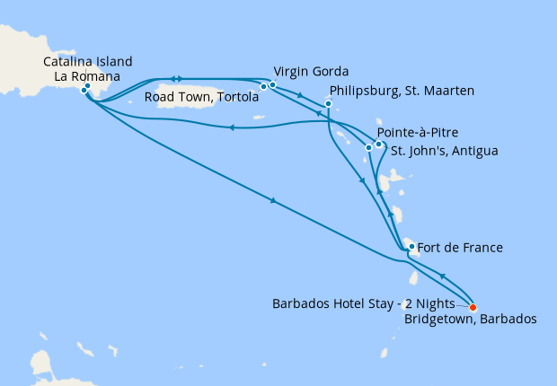 Cruise Itinerary Map