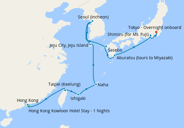 Cruise Itinerary Map