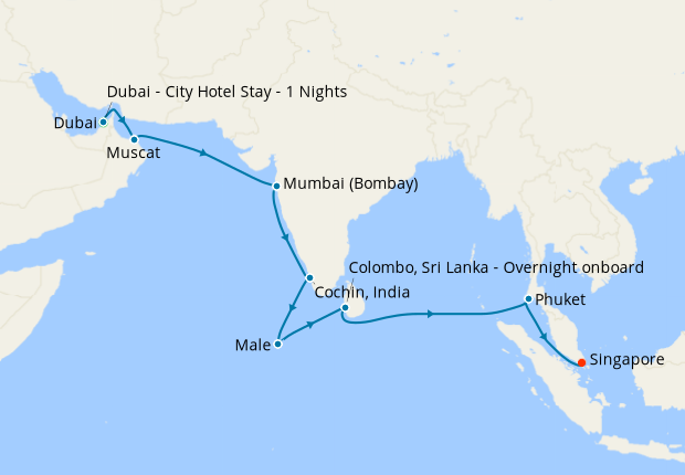 Cruise Itinerary Map