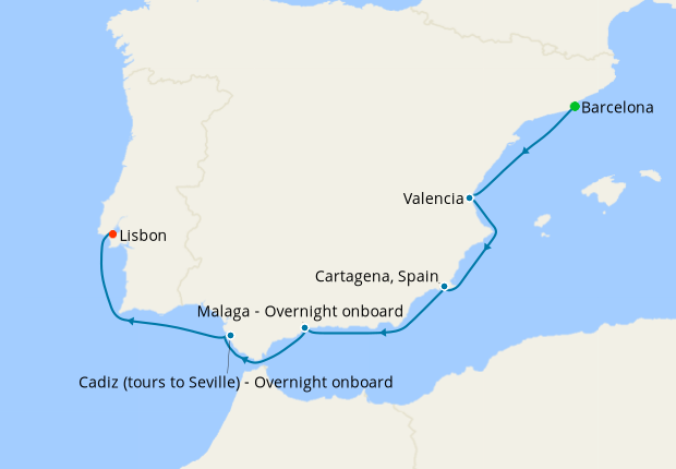 Cruise Itinerary Map