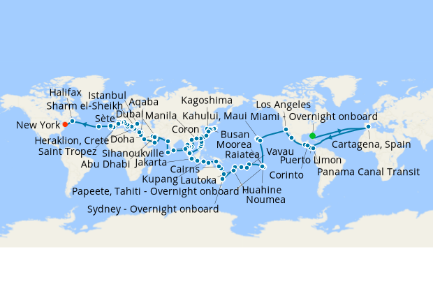 Cruise Itinerary Map