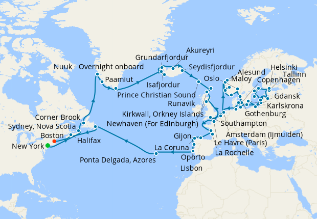 Cruise Itinerary Map