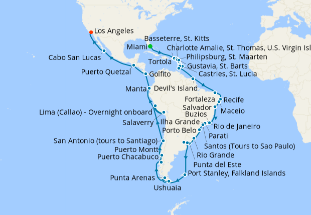 Cruise Itinerary Map