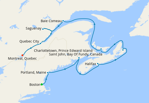 Cruise Itinerary Map