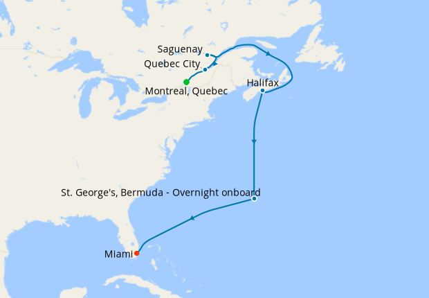 Cruise Itinerary Map