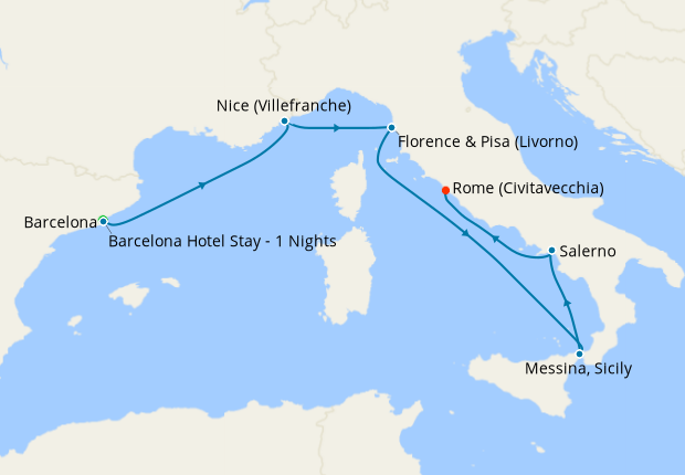 Cruise Itinerary Map