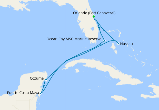 Cruise Itinerary Map
