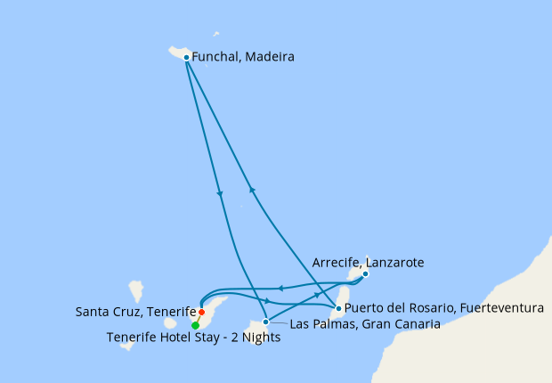 Cruise Itinerary Map