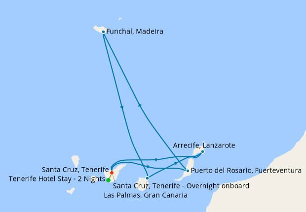Cruise Itinerary Map