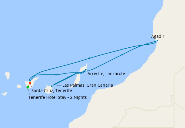 Cruise Itinerary Map