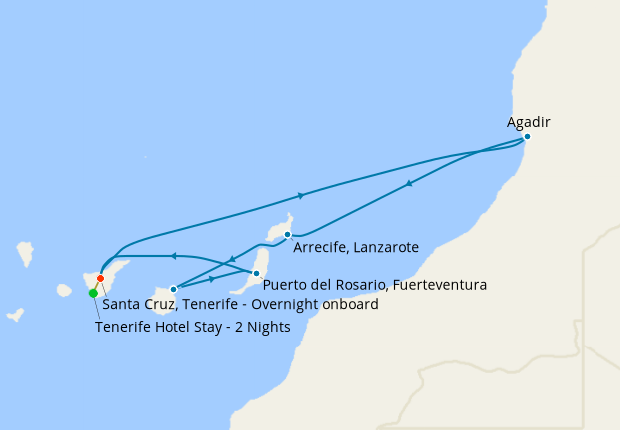 Cruise Itinerary Map