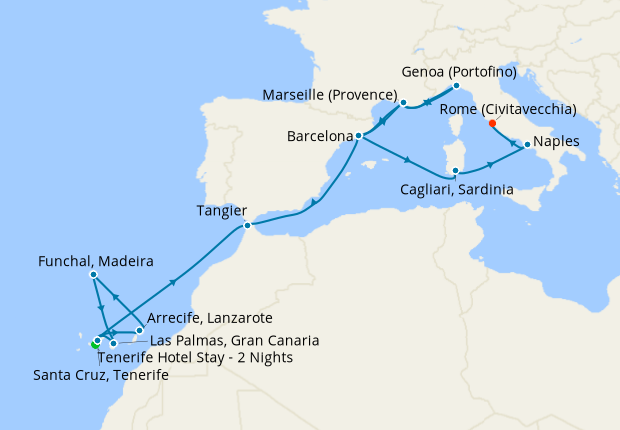 Cruise Itinerary Map