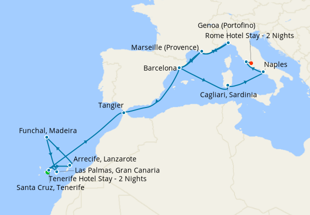 Cruise Itinerary Map