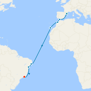 Grand Voyage from Barcelona to Rio de Janeiro with Stays