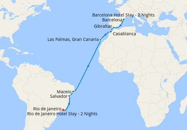 Cruise Itinerary Map