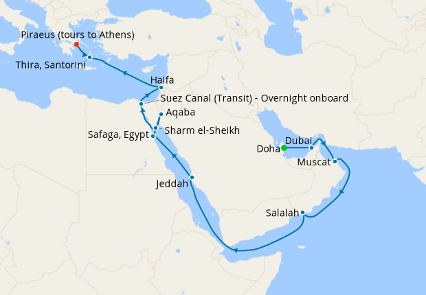 Cruise Itinerary Map