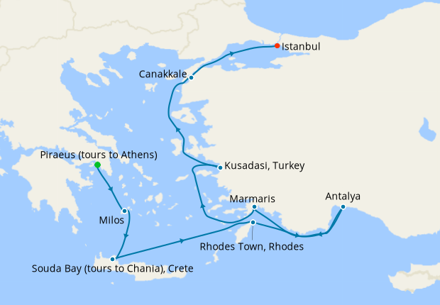 Cruise Itinerary Map