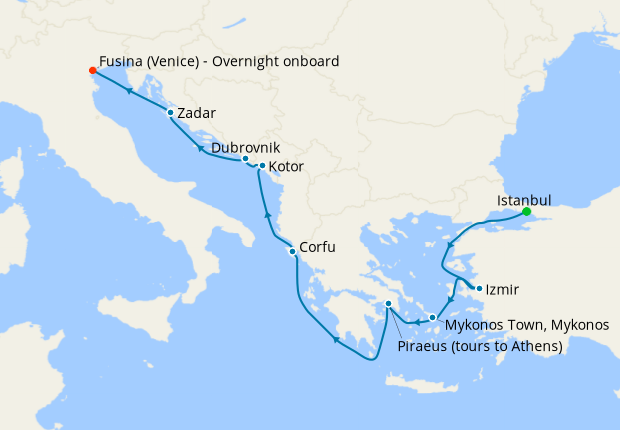 Cruise Itinerary Map