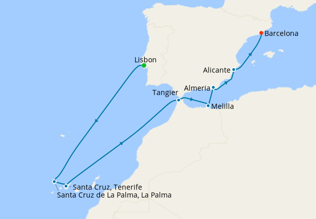 Cruise Itinerary Map