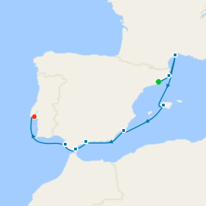 Iberian Passage from Barcelona to Lisbon
