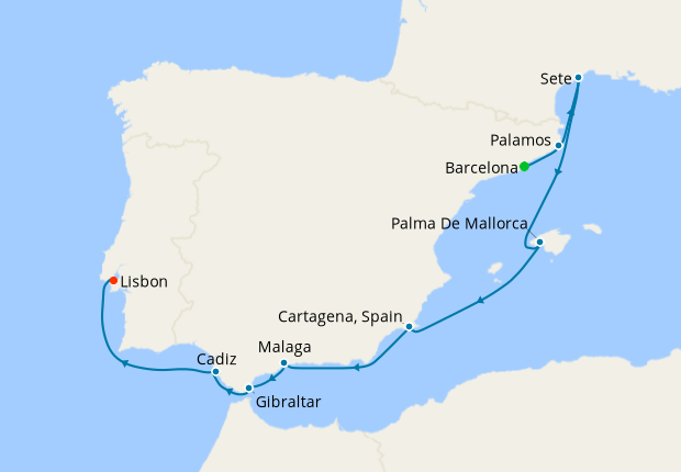 Cruise Itinerary Map
