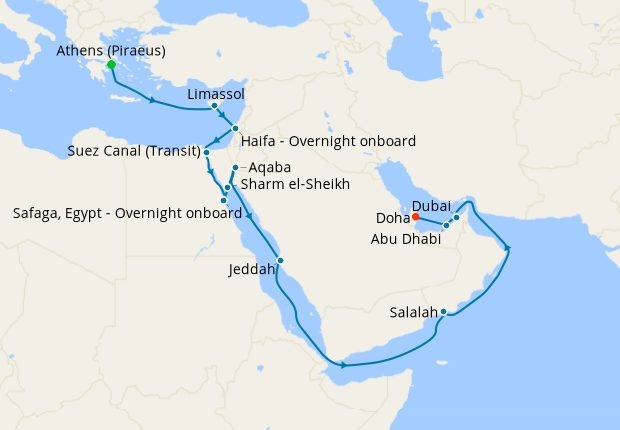 Cruise Itinerary Map