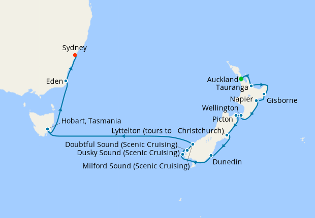 Cruise Itinerary Map