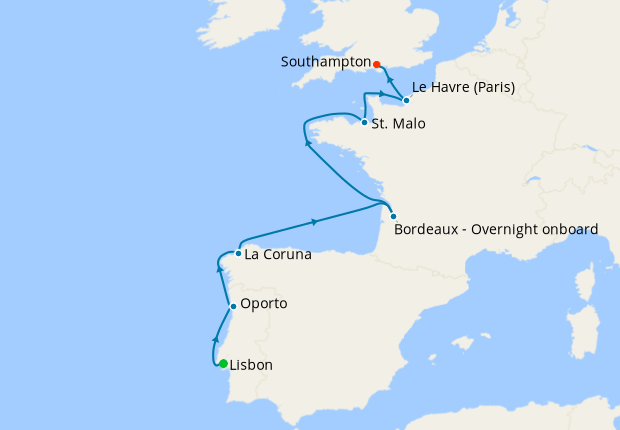 Cruise Itinerary Map