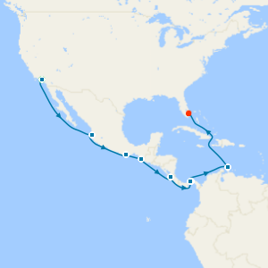 Panama Canal from Los Angeles to Fort Lauderdale with Stay