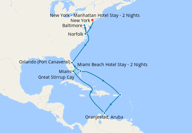 Cruise Itinerary Map