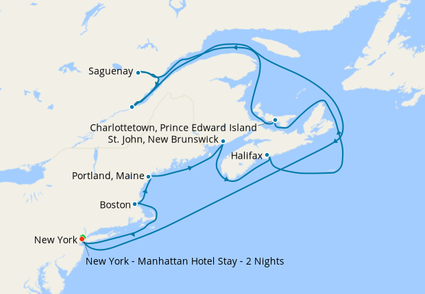 Cruise Itinerary Map