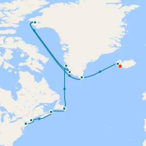 Canada, Greenland & Iceland from New York to Reykjavik with Stay