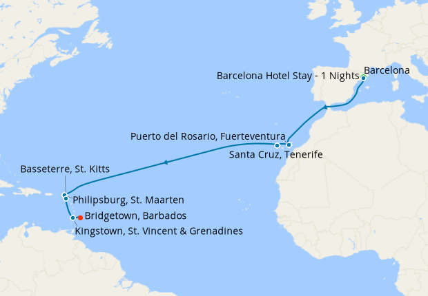 Cruise Itinerary Map
