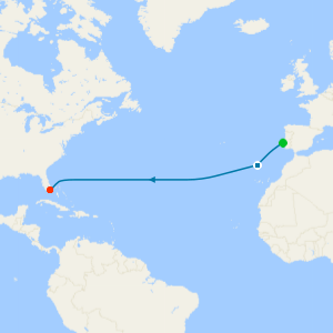 Atlantic Westbound from Lisbon - Fly Cruise