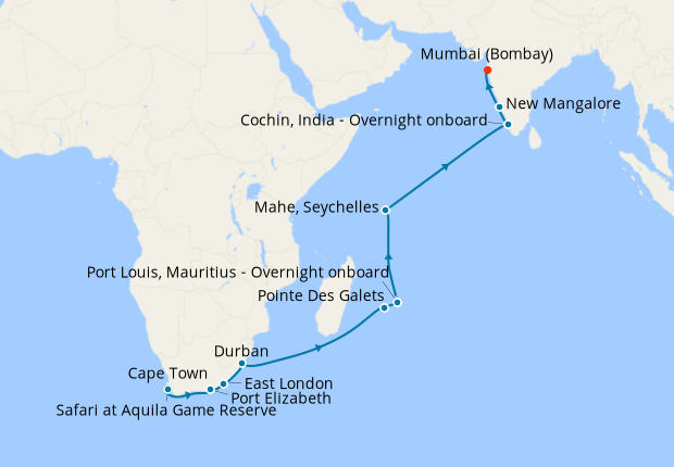 Cruise Itinerary Map